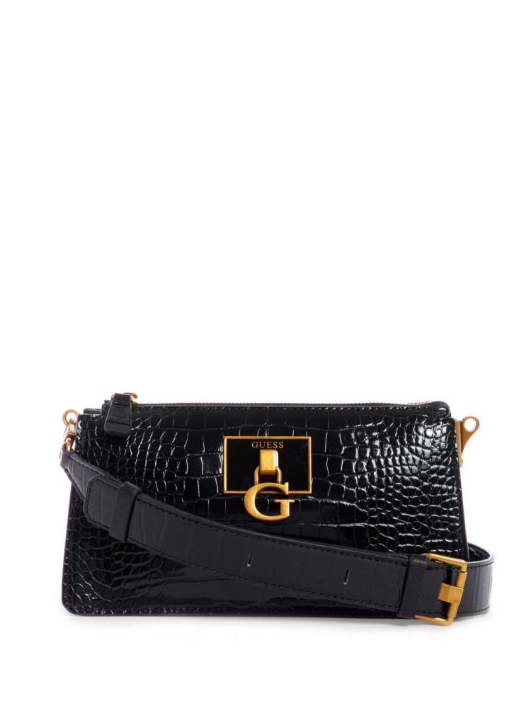 Black Women\'s GUESS Stephi Mini Crossbodies | USA24EYMQJ