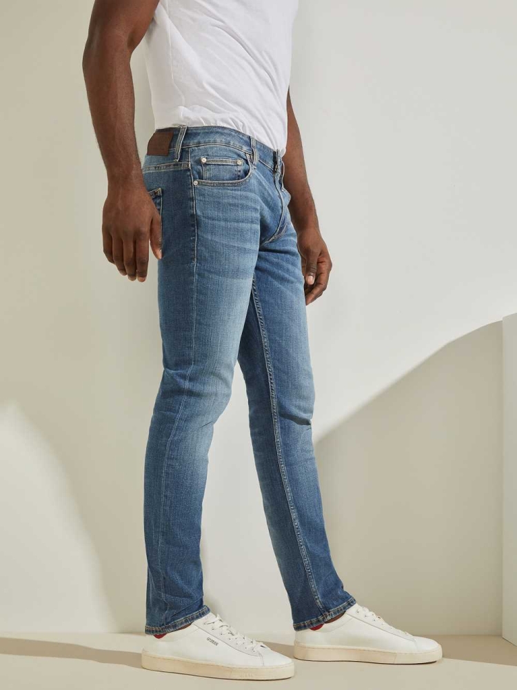 Blue Men's GUESS Slim Tapered Jeans | USA08MHXFW