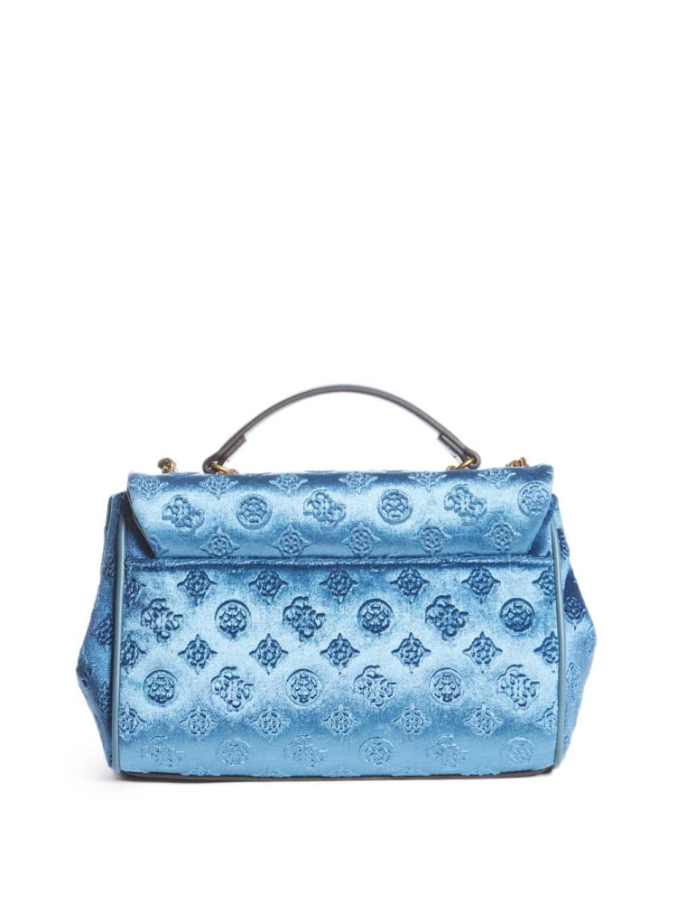 Blue Women's GUESS Kimi Logo Convertible Crossbodies | USA98OJYRL