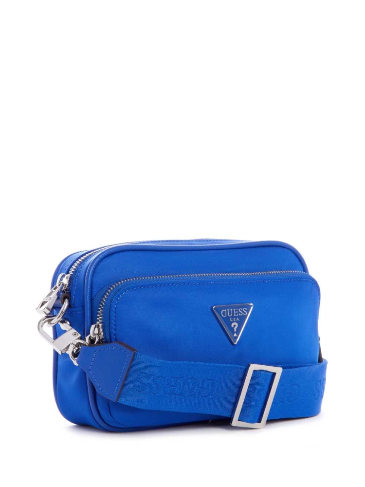 Blue Women's GUESS Little Bay Camera Crossbodies | USA20MCFIQ