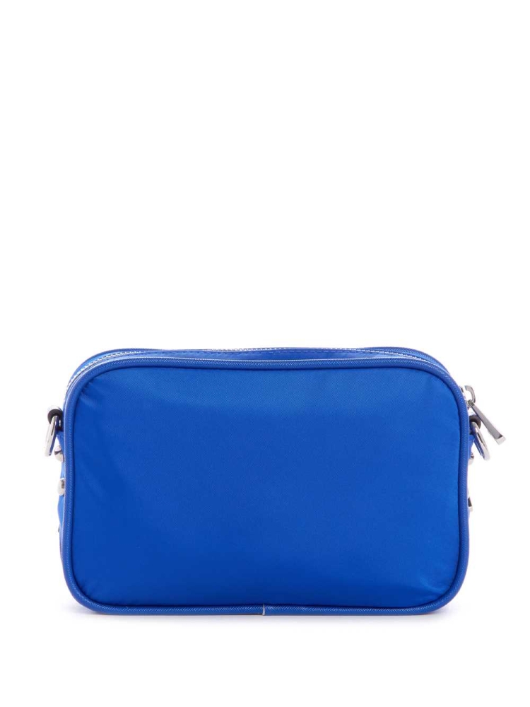 Blue Women's GUESS Little Bay Camera Crossbodies | USA20MCFIQ