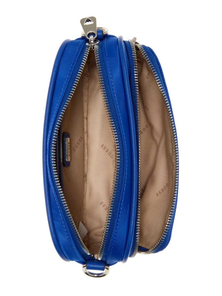 Blue Women's GUESS Little Bay Camera Crossbodies | USA20MCFIQ