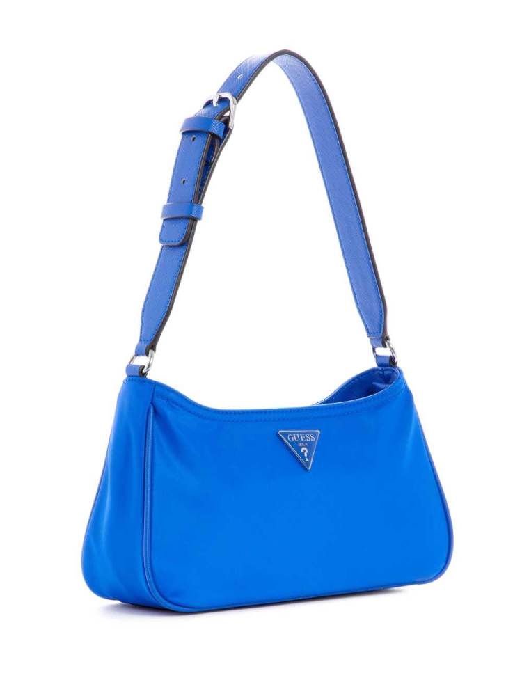 Blue Women's GUESS Little Bay Shoulder Bags | USA35GWKIX