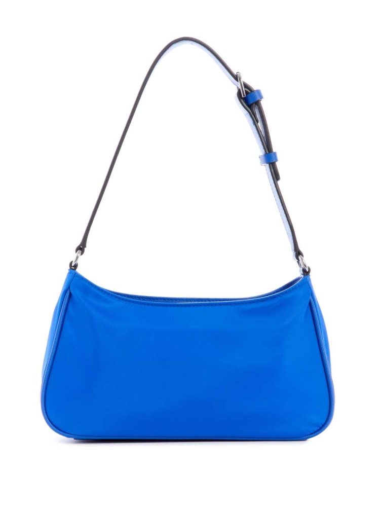 Blue Women's GUESS Little Bay Shoulder Bags | USA35GWKIX