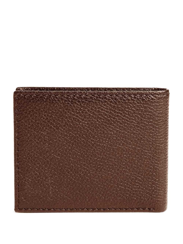 Brown Men's GUESS Bishop Bifold Wallets | USA47YXRBG