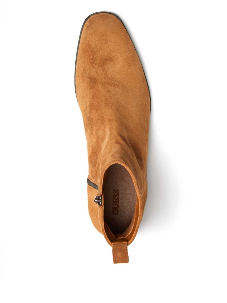 Brown Men's GUESS Ceresio Chelsea Boots | USA26UHDGX