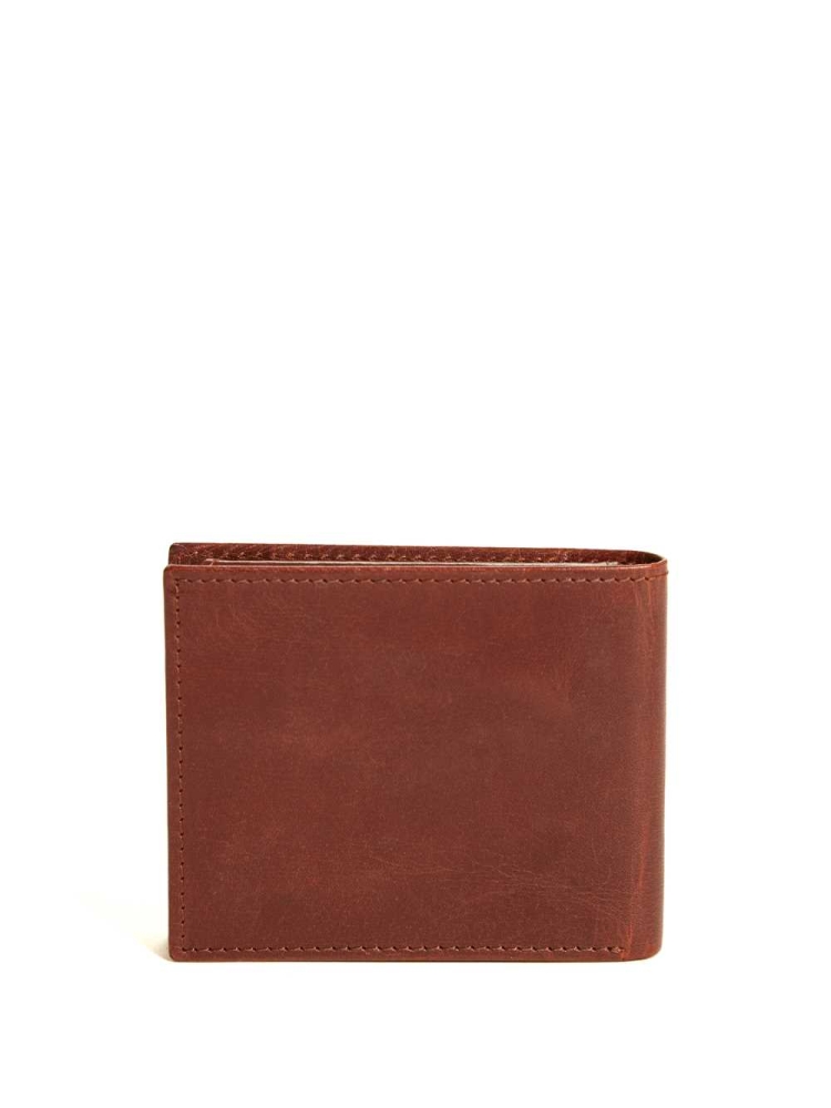 Brown Men's GUESS Chavez Passcase Wallets | USA83CUTDH