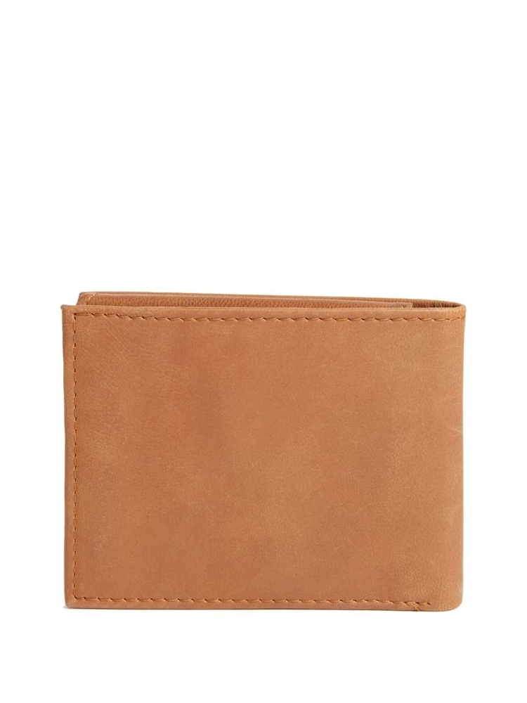 Brown Men's GUESS West Passport Case Wallets | USA52JKHMP