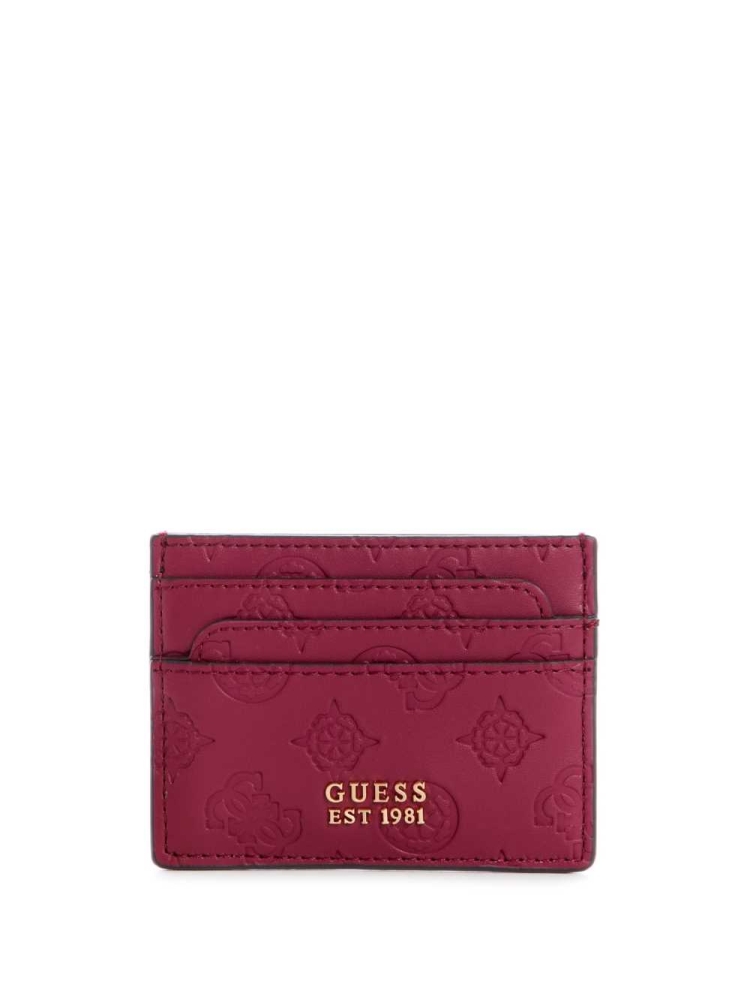 Brown Women\'s GUESS Bea Card Holder Wallets | USA19XKBQT