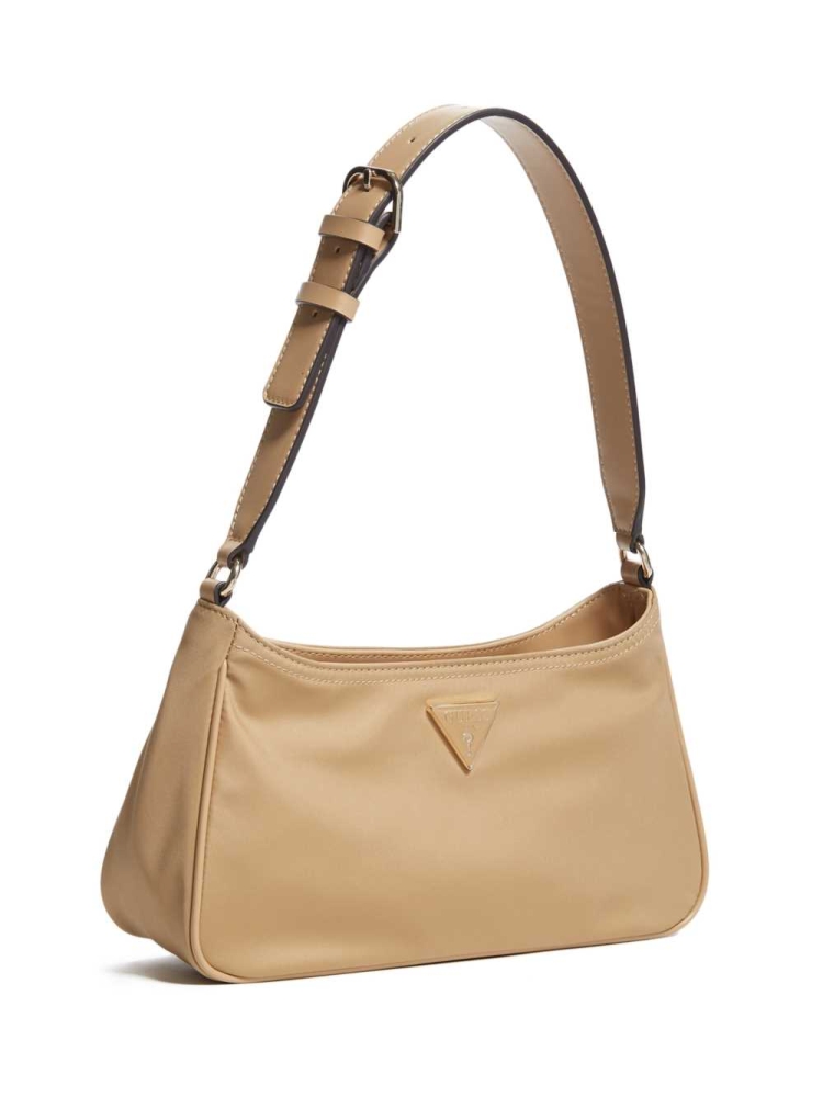 Brown Women's GUESS Little Bay Shoulder Bags | USA20XMGIO