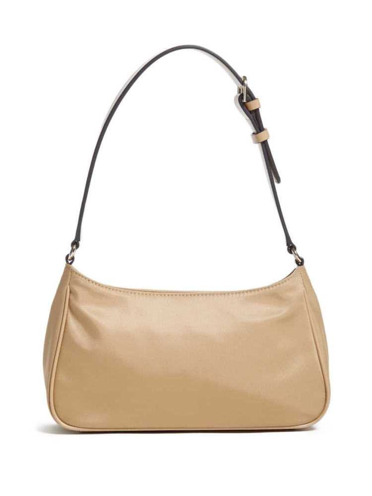 Brown Women's GUESS Little Bay Shoulder Bags | USA20XMGIO