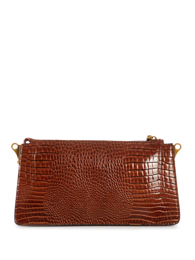 Brown Women's GUESS Raffie Mini Crossbodies | USA18BXPVL