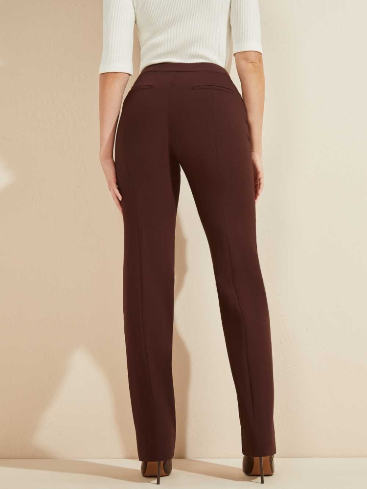 Brown Women's GUESS Sally Pants | USA39IOCNE