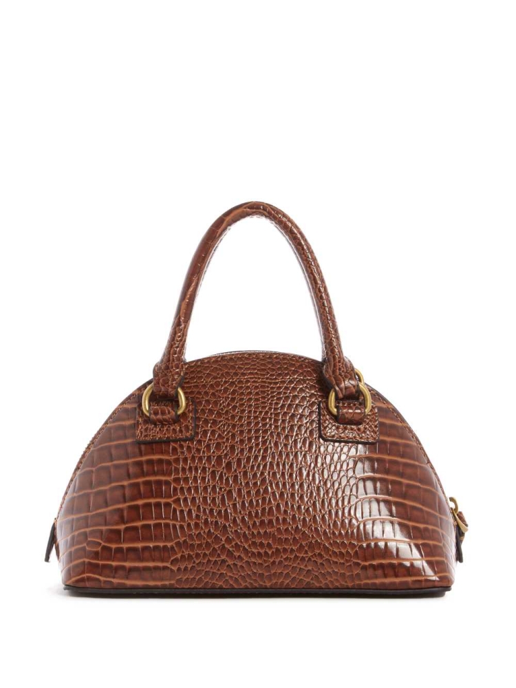 Brown Women's GUESS Shilah Small Dome Crossbodies | USA39FUSDK