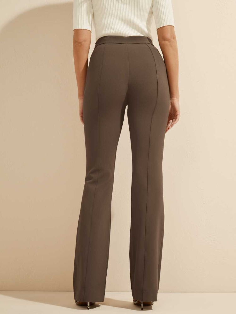 Coffee Women's GUESS Chloe Pants | USA87DFQGX