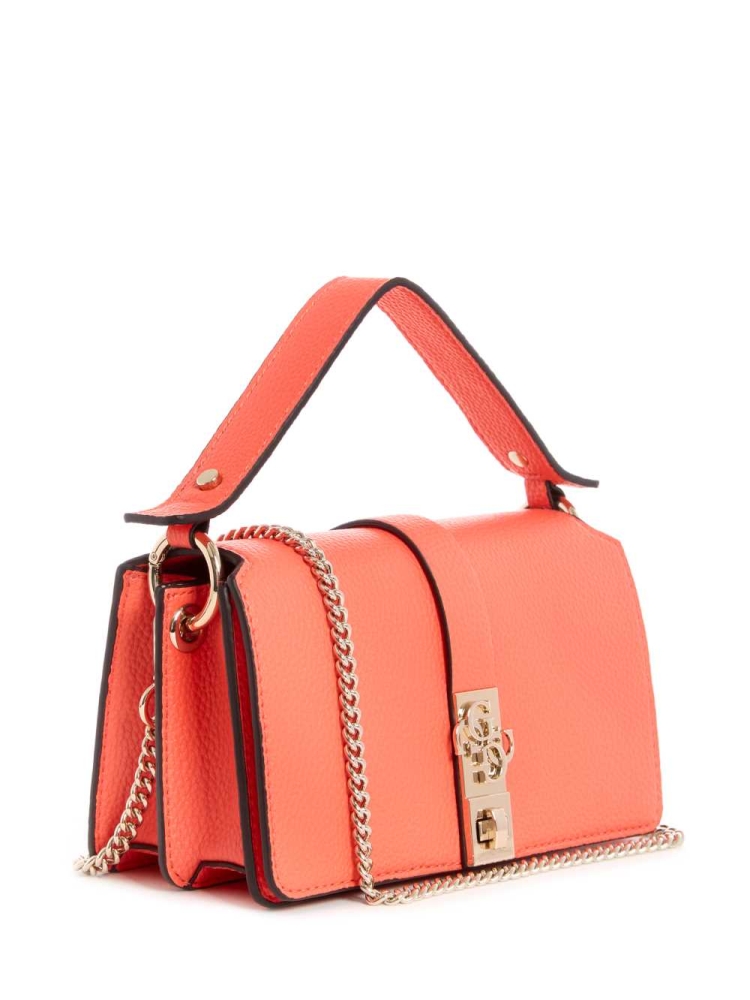 Coral Women's GUESS Albury Mini Crossbodies | USA62PMWOJ