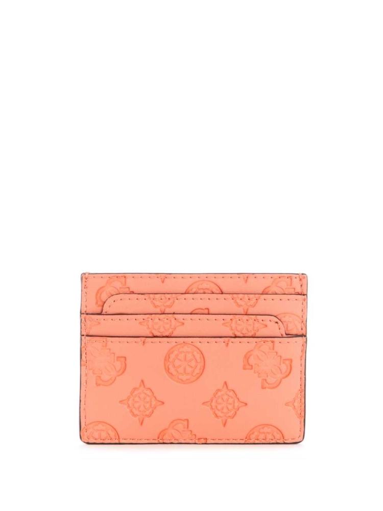 Coral Women's GUESS Bea Card Holder Wallets | USA61TQBUZ