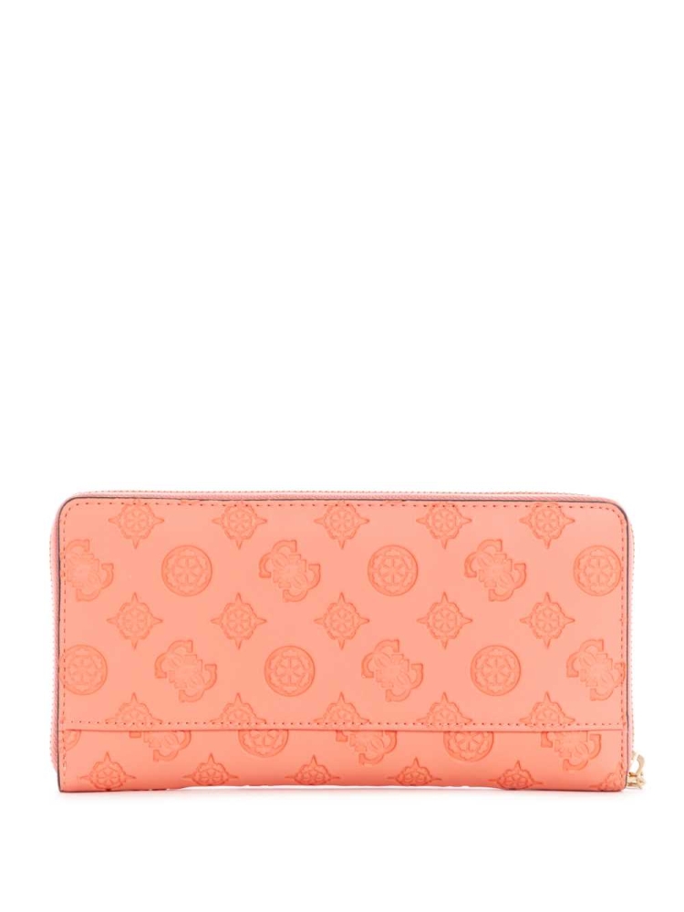 Coral Women's GUESS Bea Check Organizer Wallets | USA64ZTSOV