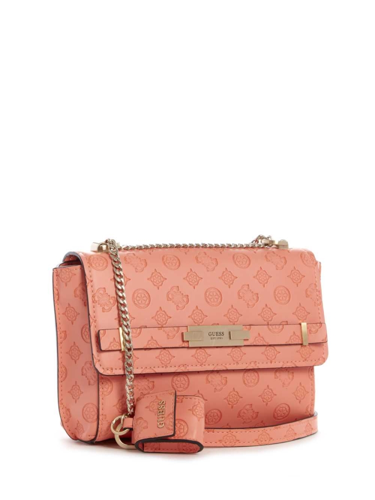 Coral Women's GUESS Bea Convertible Crossbodies | USA50RJYUP