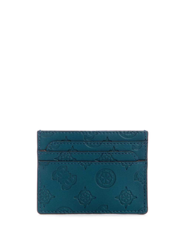 Deep Green Women's GUESS Bea Card Holder Wallets | USA26TSLBE