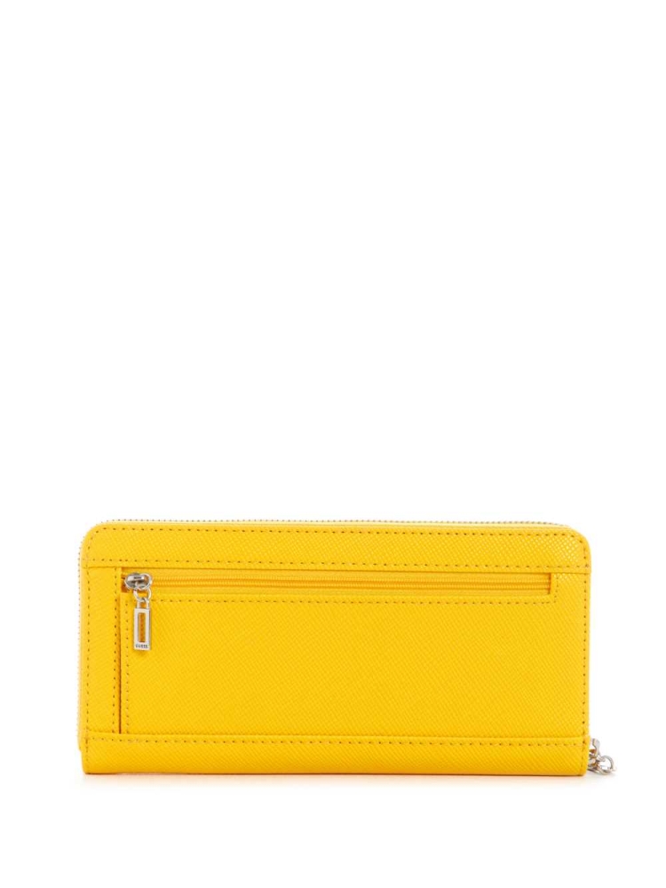 Flower Orange Women's GUESS Cordelia Zip-Around Wallets | USA51BJQIA