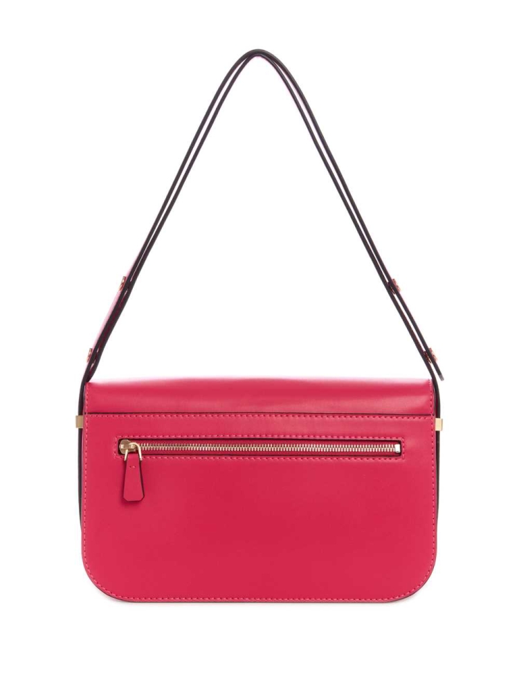 Fuchsia Women's GUESS Hensely Convertible Shoulder Bags | USA31TAQGY