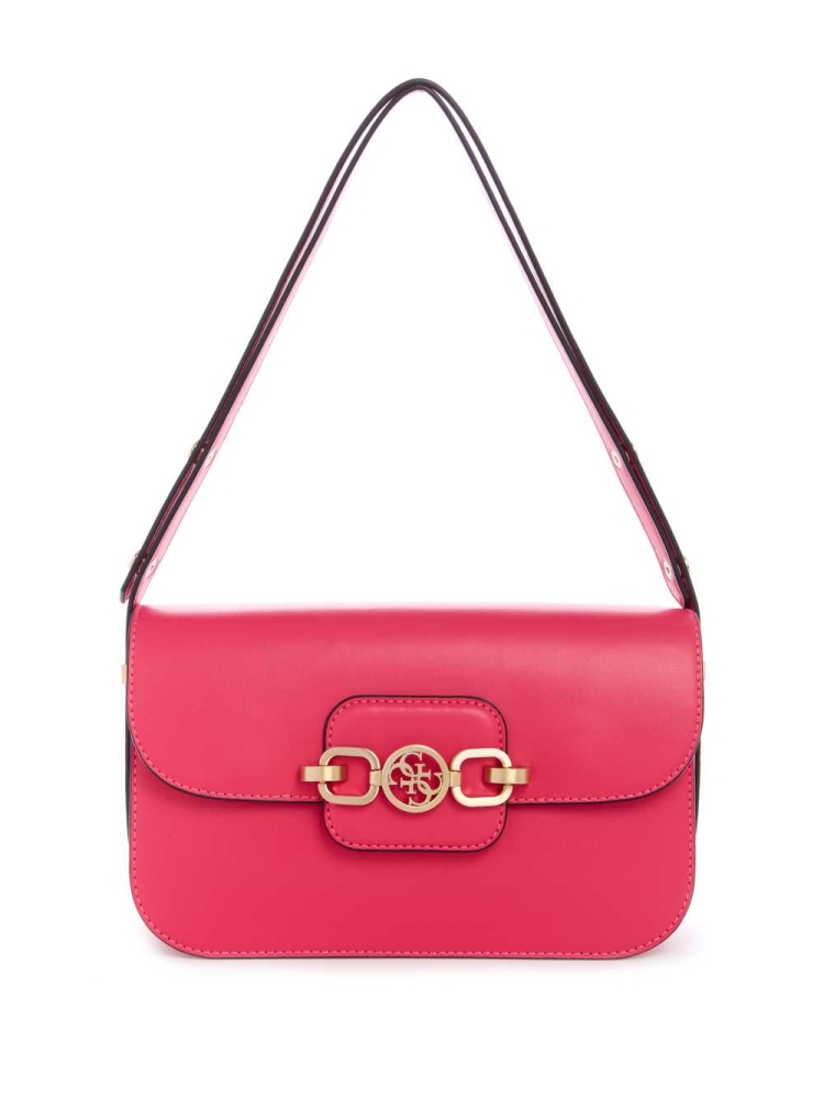 Fuchsia Women\'s GUESS Hensely Convertible Shoulder Bags | USA31TAQGY