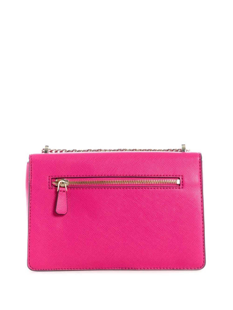 Fuchsia Women's GUESS Katey Convertible Crossbodies | USA70FOIWX