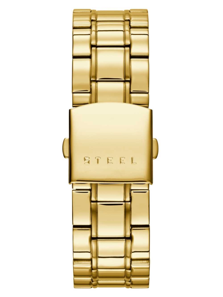 Gold Men's GUESS Gold-Tone Classic Multifunction Watches | USA53OEILB