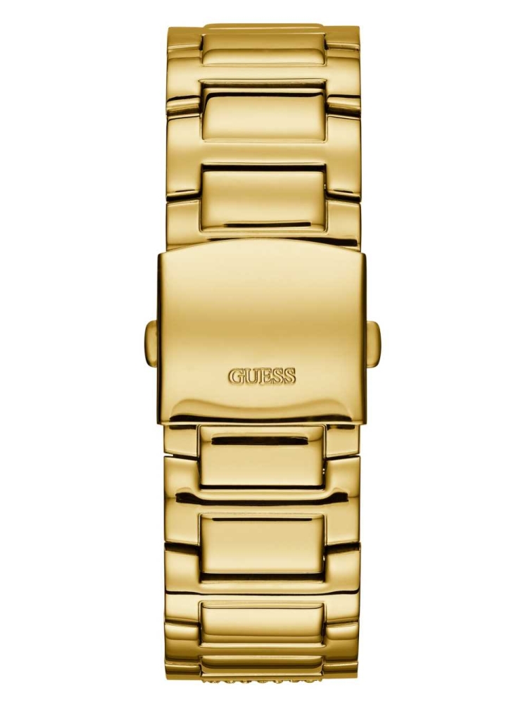 Gold Platinum Men's GUESS Gold-Tone Multifunction Watches | USA39MOFAJ