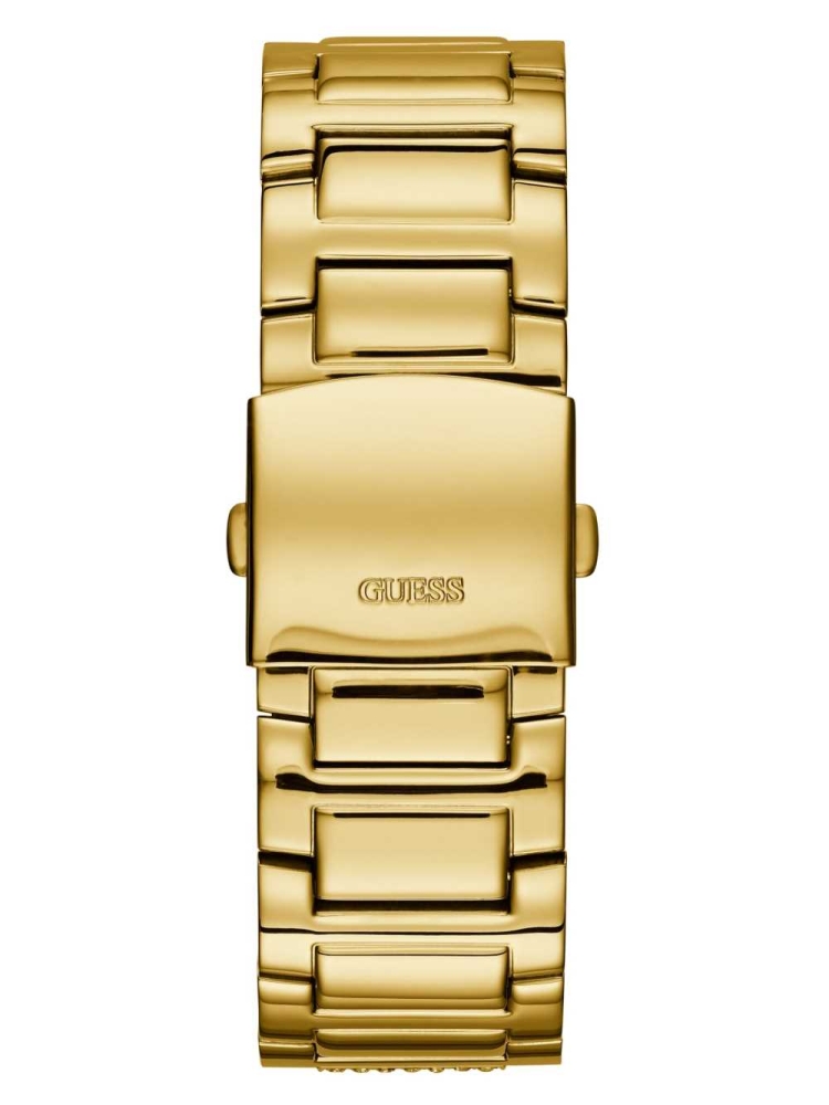 Gold Platinum Men's GUESS Gold-Tone Multifunction Watches | USA39MOFAJ