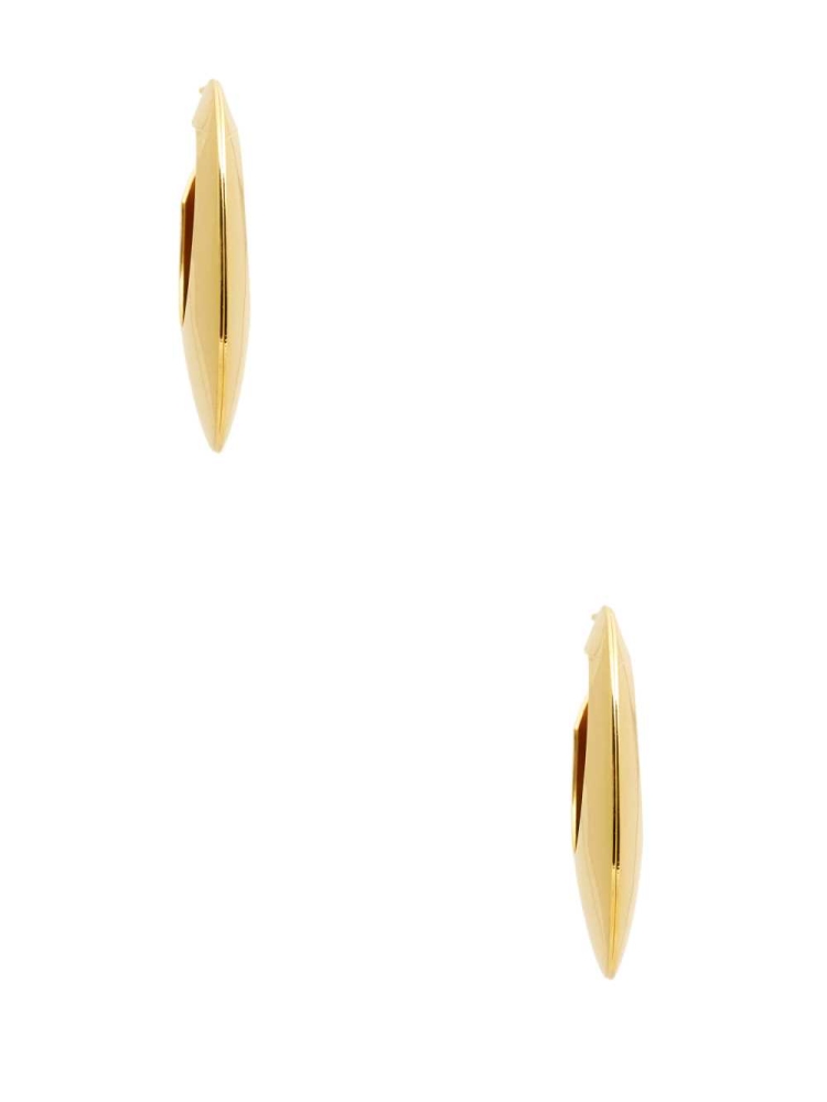 Gold Women's GUESS 14KT Curved Hoop Earrings | USA03XOAJQ