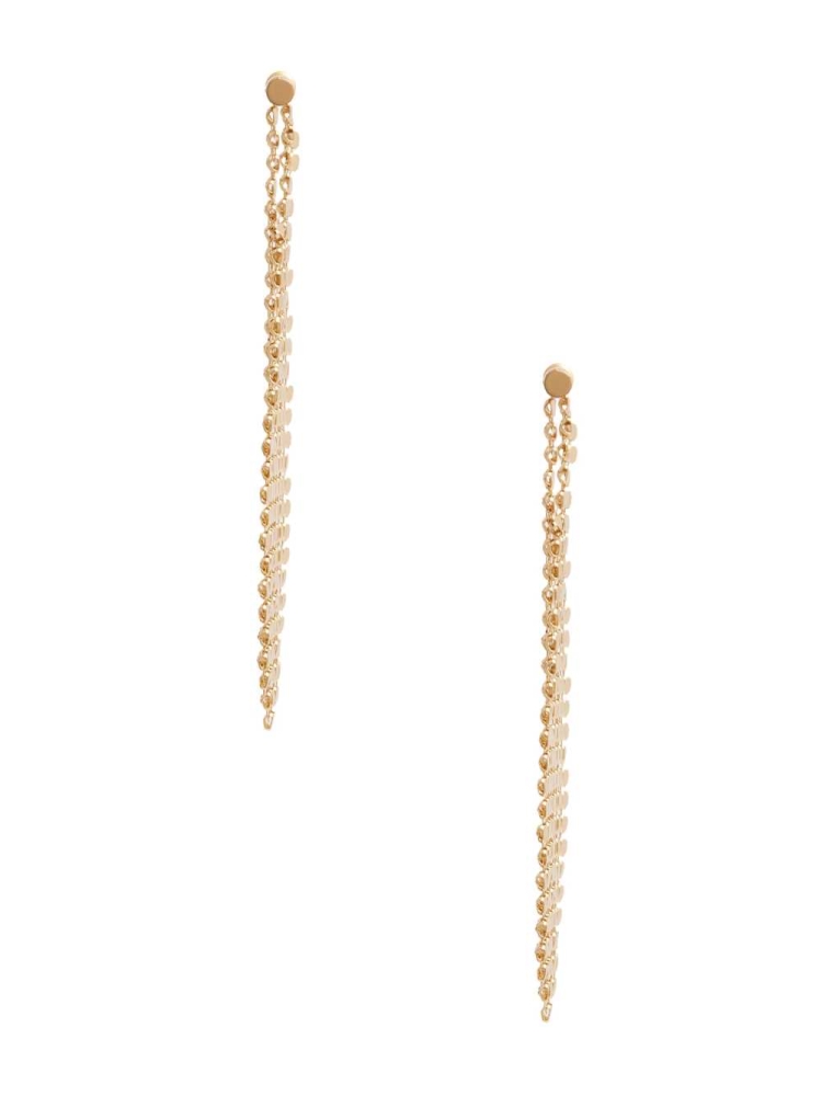 Gold Women's GUESS 14KT Plated Chainmail Earrings | USA41RDOIY