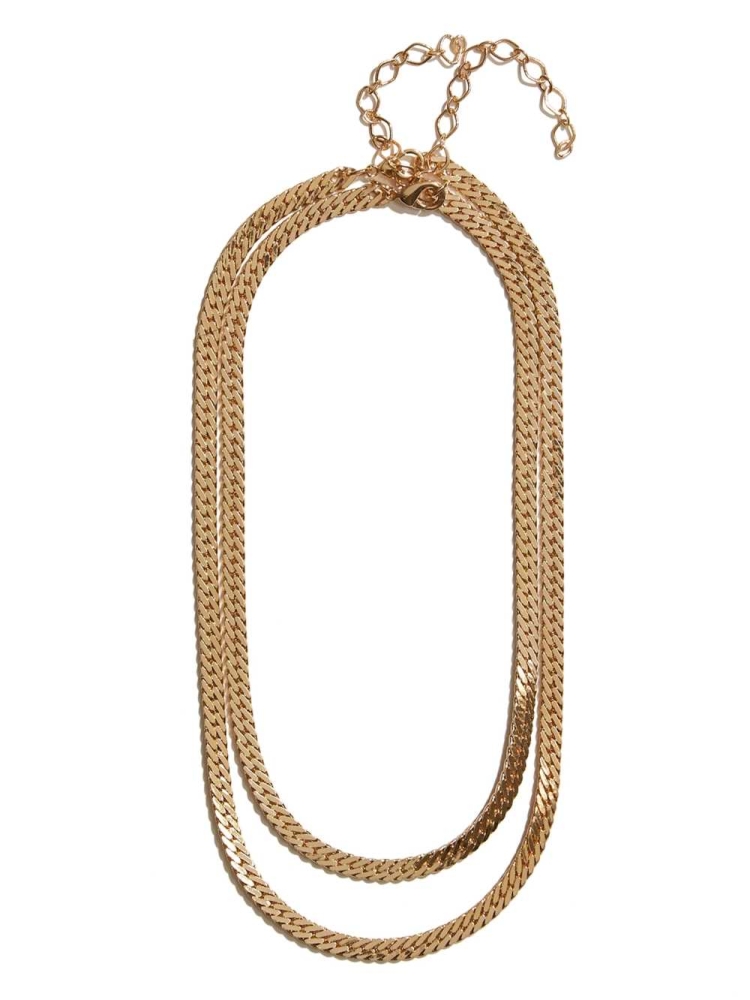 Gold Women\'s GUESS 14KT Plated Double Chain Necklace | USA39JYWQE