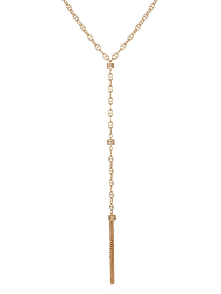 Gold Women\'s GUESS Gold-Tone Chain Y Necklace | USA96YXHKA