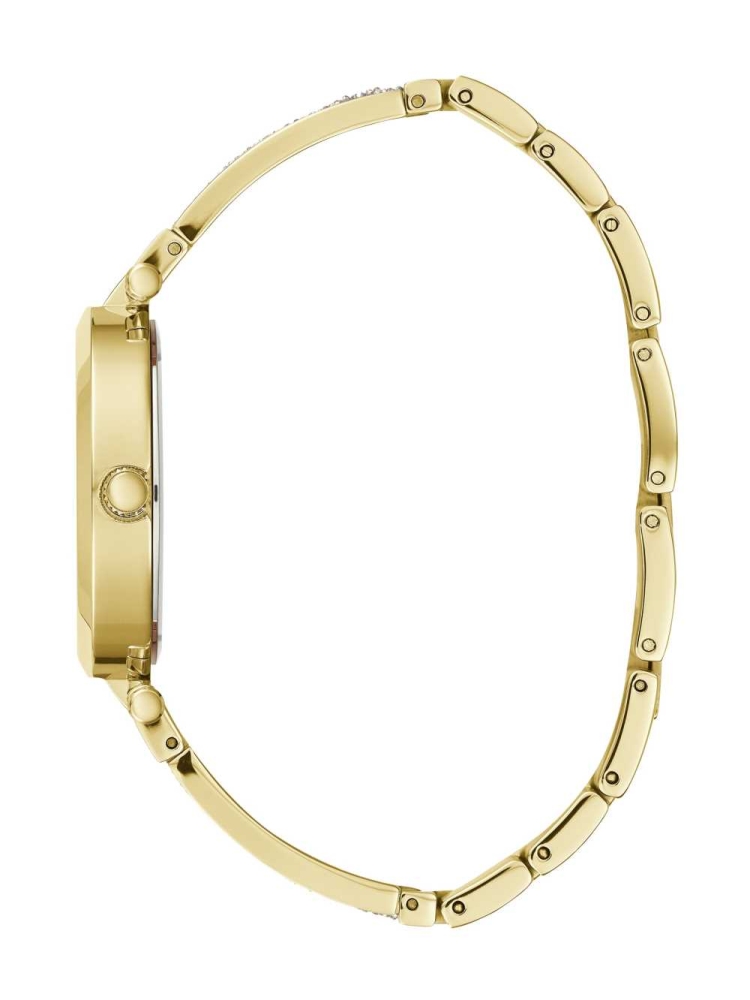 Gold Women's GUESS Gold-Tone Crystal Bangle Analog Watches | USA12YLRDH