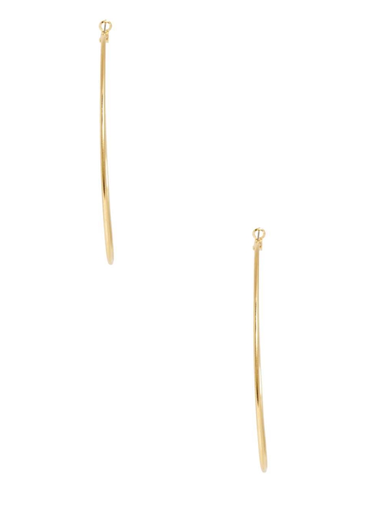 Gold Women's GUESS Gold-Tone Oversized Hoop Earrings | USA74GZDAL