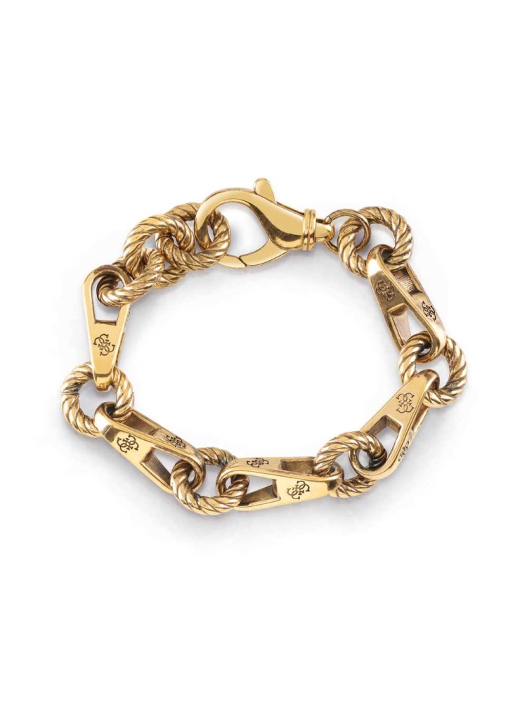 Gold Women\'s GUESS Gold-Tone Torchon Chain Bracelet | USA87OTWPU