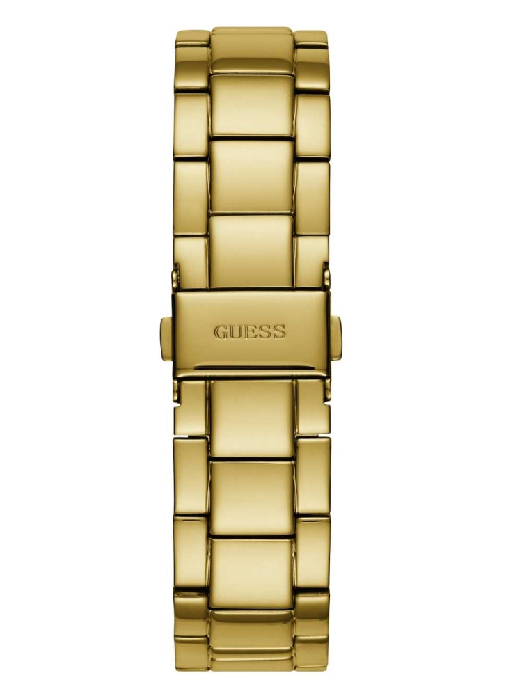 Gold Women's GUESS Navy and Gold-Tone Chronograph Watches | USA19NGYRV