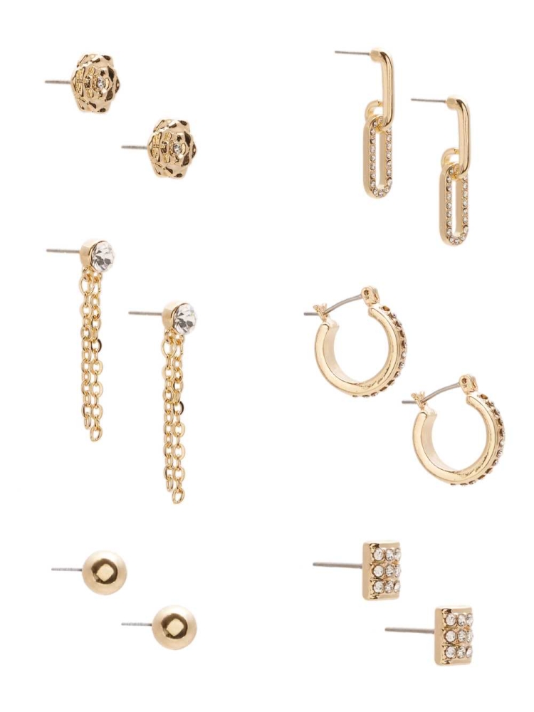 Gold Women's GUESS Peony Stud Set Earrings | USA48GKIOS