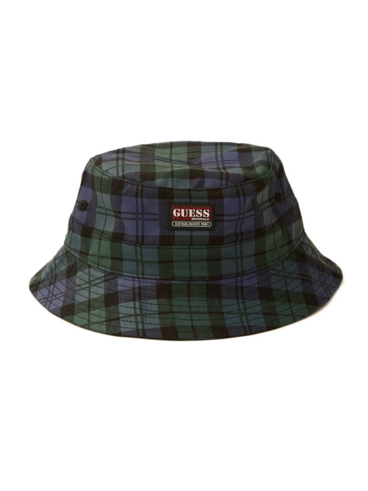 Green Multicolor Women\'s GUESS Originals Plaid Bucket Hats | USA03VTDUX