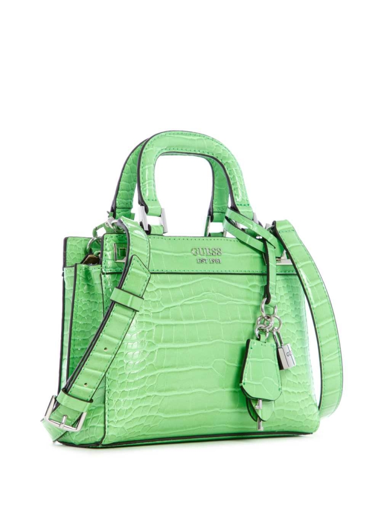 Green Women's GUESS Katey Mini Satchels | USA56DCYRL