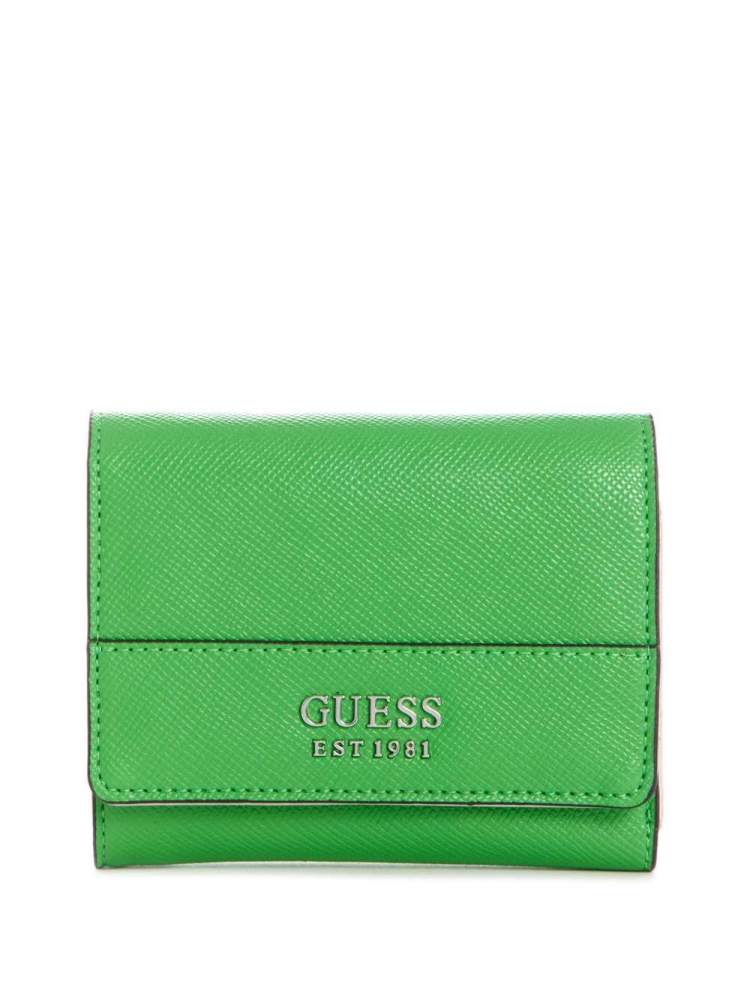 Green Women\'s GUESS Katey Trifold Wallets | USA86FDOYG