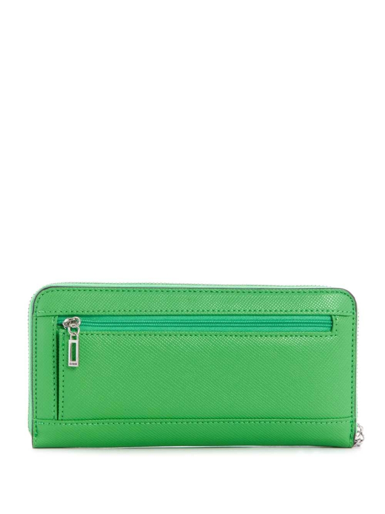 Green Women's GUESS Katey Zip-Around Wallets | USA81ILSXK