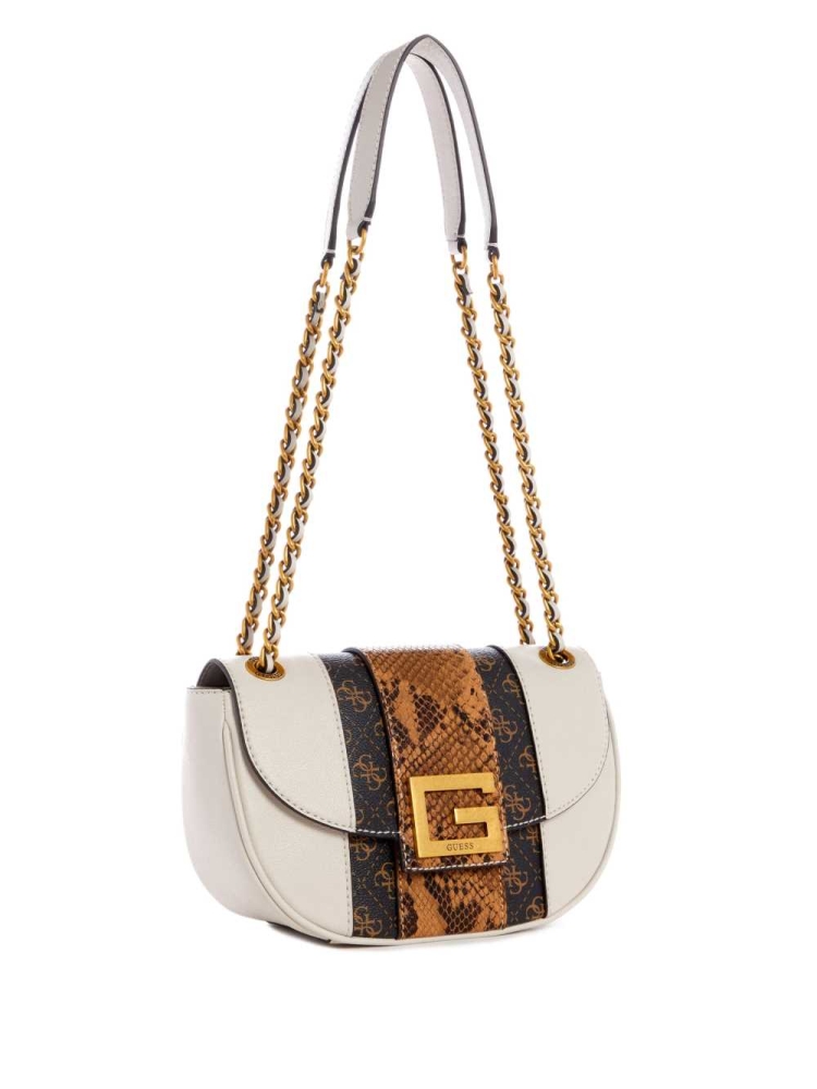 Grey Multicolor Women's GUESS Bling Python Convertible Crossbodies | USA13TESXW