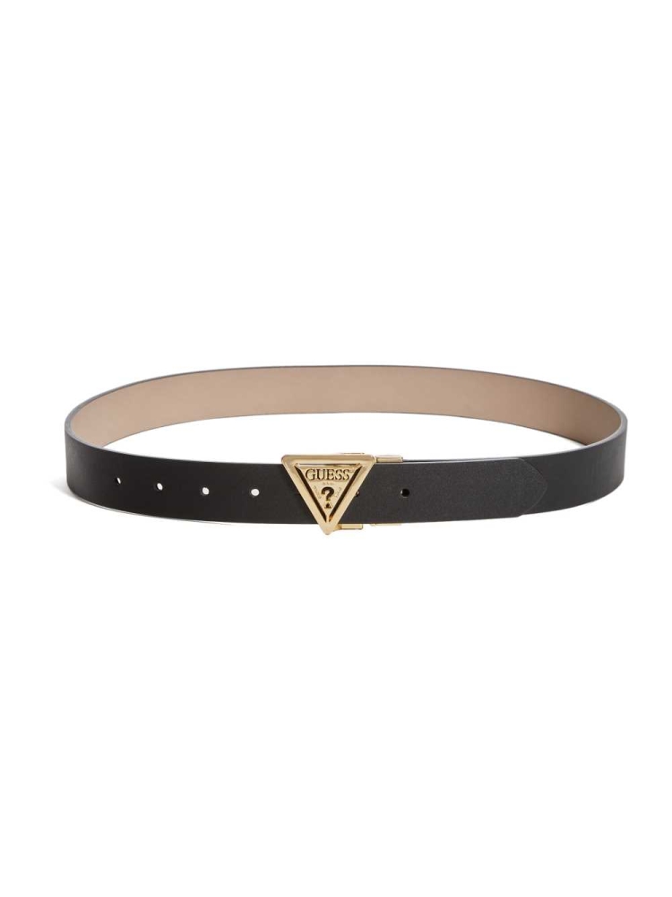 Grey White Women's GUESS 32MM REVERISBLE TRIANGLE Belts | USA68SVXUK