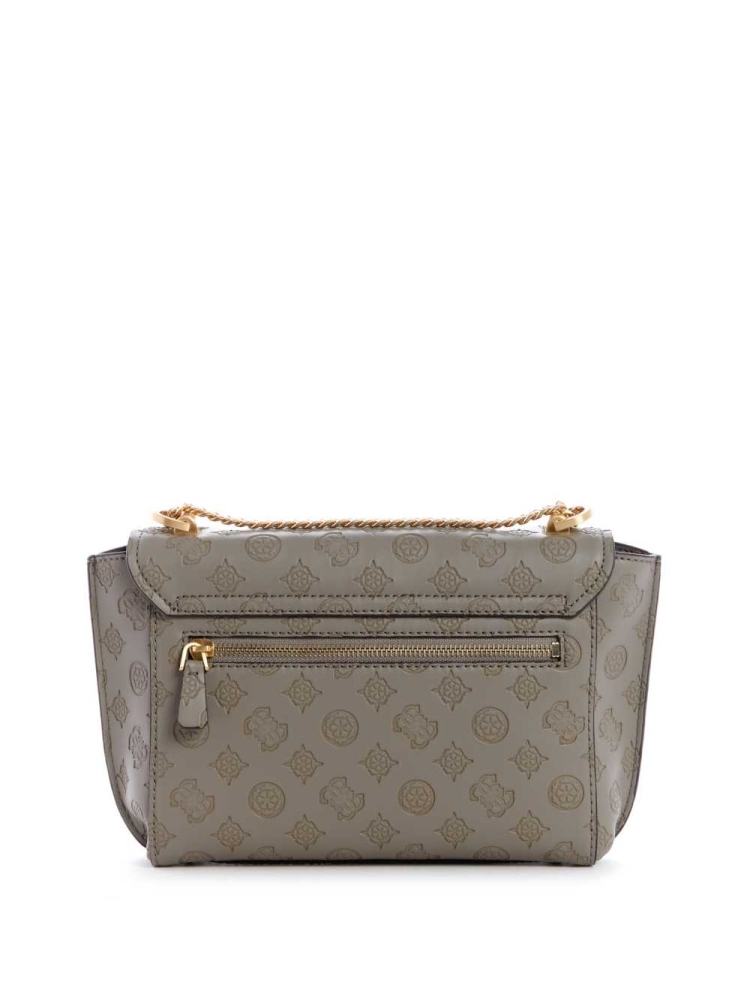 Grey White Women's GUESS Bea Convertible Crossbodies | USA86QZPEI