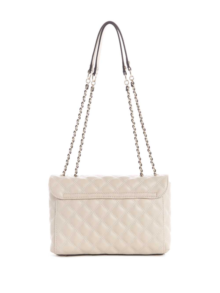 Grey Women's GUESS Cessily Quilted Convertible Crossbodies | USA34EOZVK