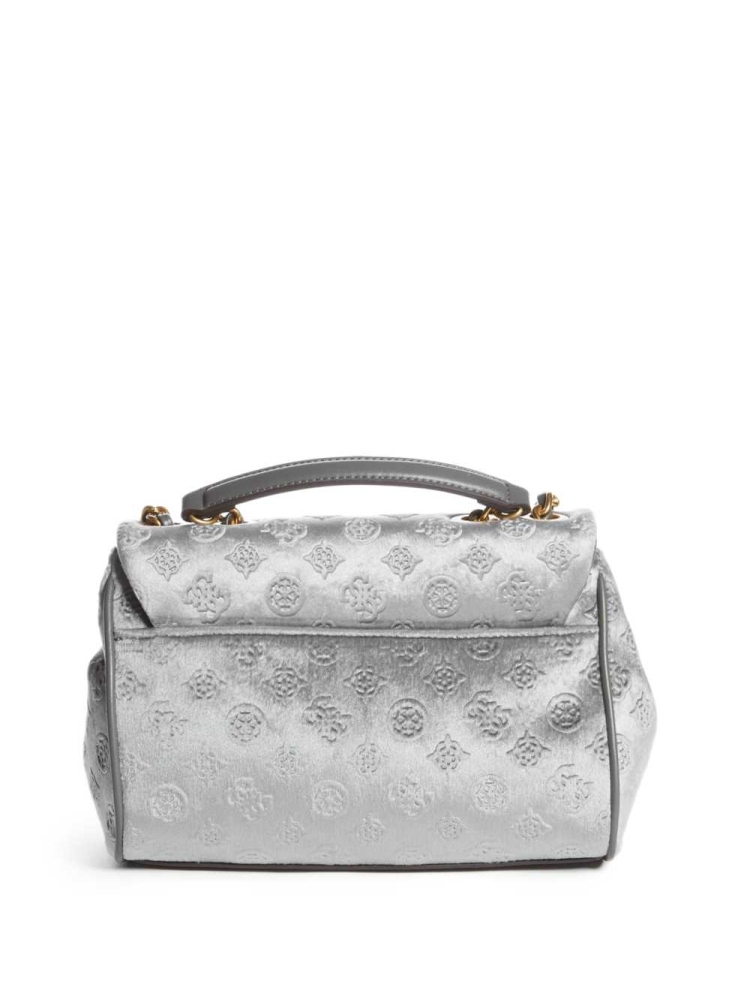 Grey Women's GUESS Kimi Logo Convertible Crossbodies | USA89TNIAV