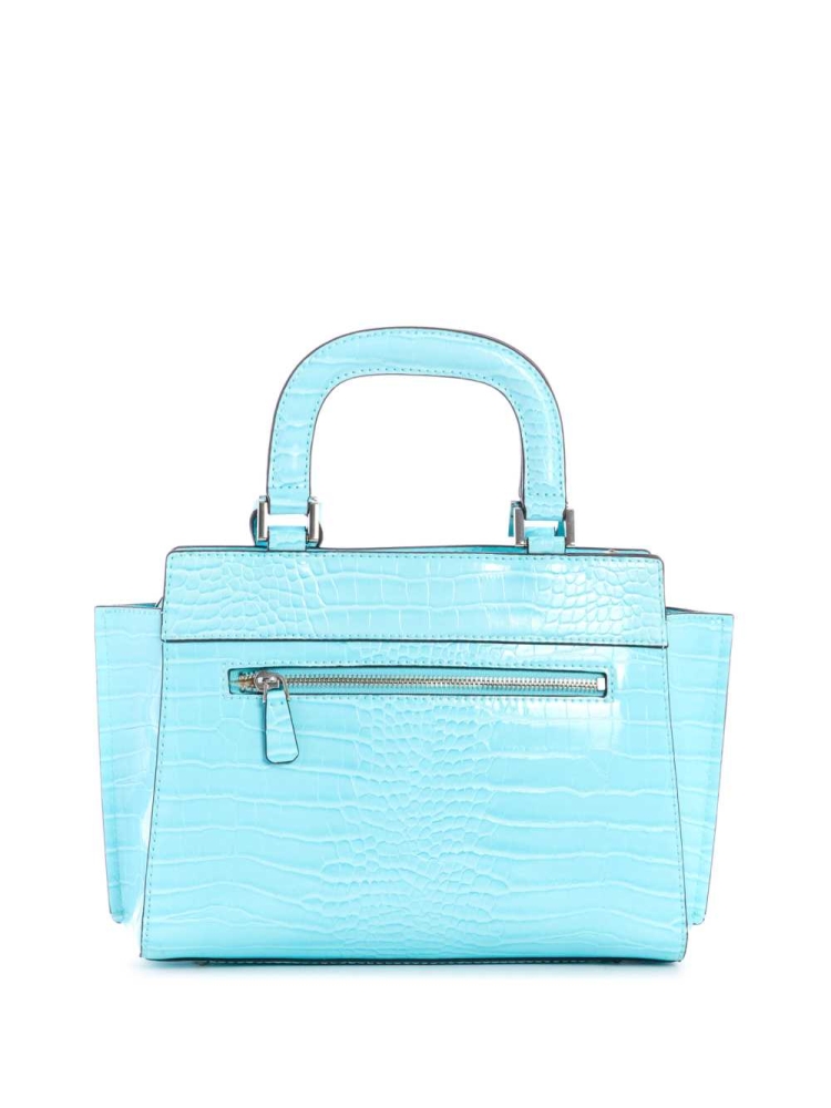 Light Turquoise Women's GUESS Katey Girlfriend Satchels | USA04WDFNL